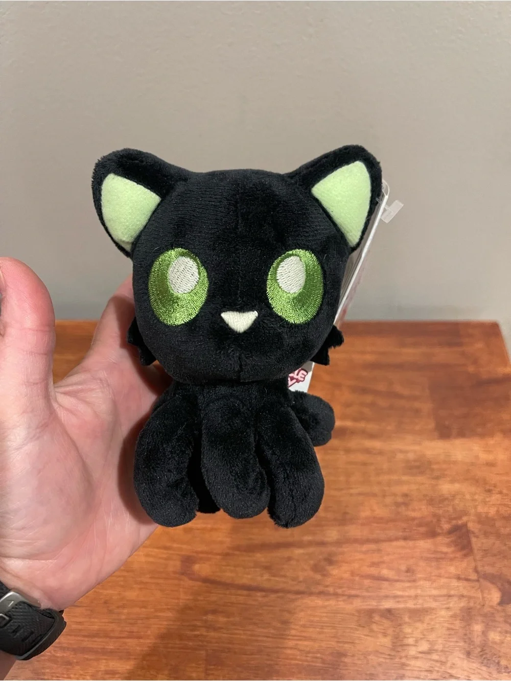 Tentacle Kitty Moonlight Little One Plush 2020 HTF Rare Glow Black Cat Green Eye